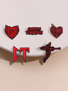 5 Piece Hat Pins Baseball Team Logo Badges, Cartoon Style Alloy Accessories, Fun Gift for Friends, Unisex Daily Wear