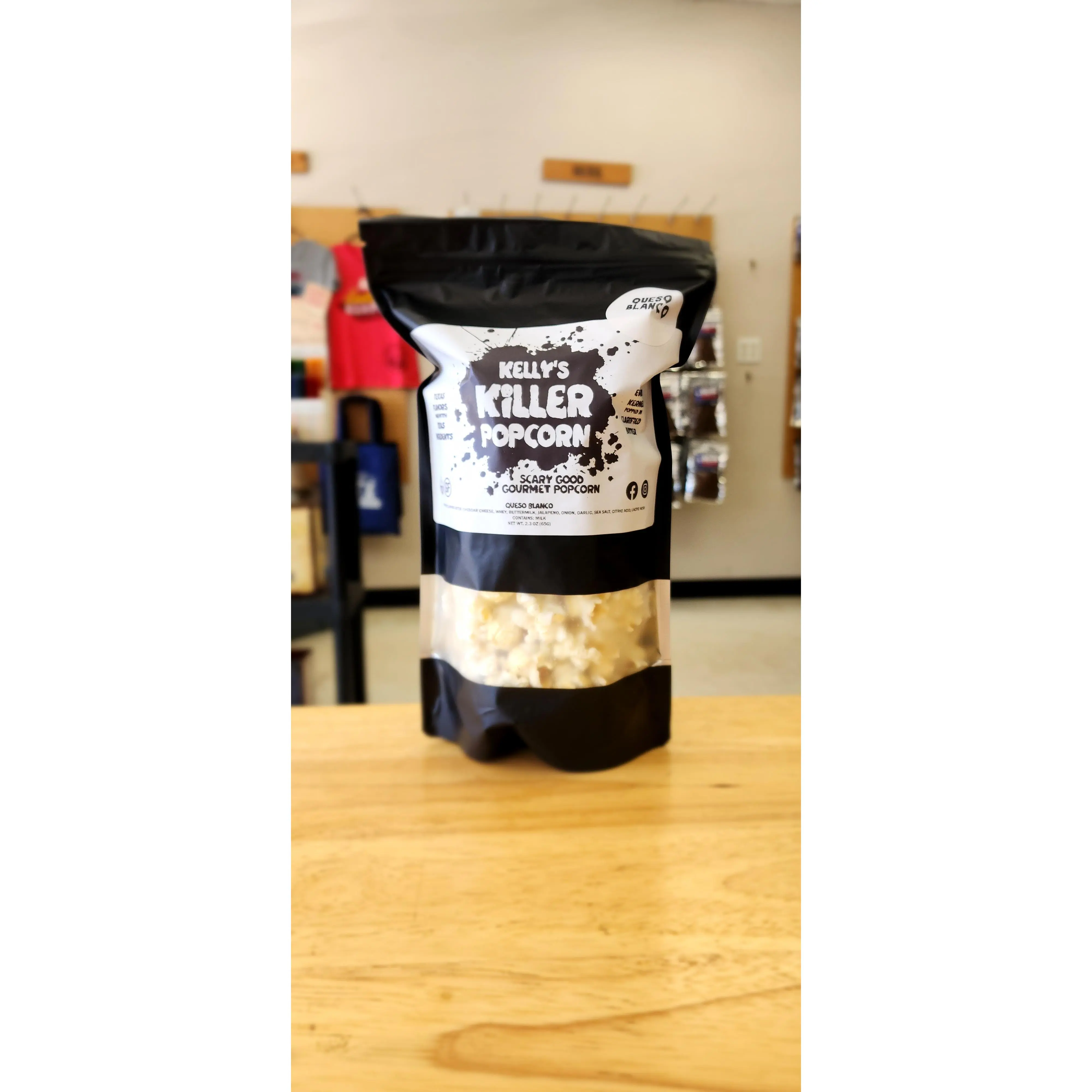 Queso Blanco Popcorn - Non-GMO Fluffy Popcorn Coated with Creamy White Cheddar & Queso Blanco Spices - Perfect for Snacks and Parties