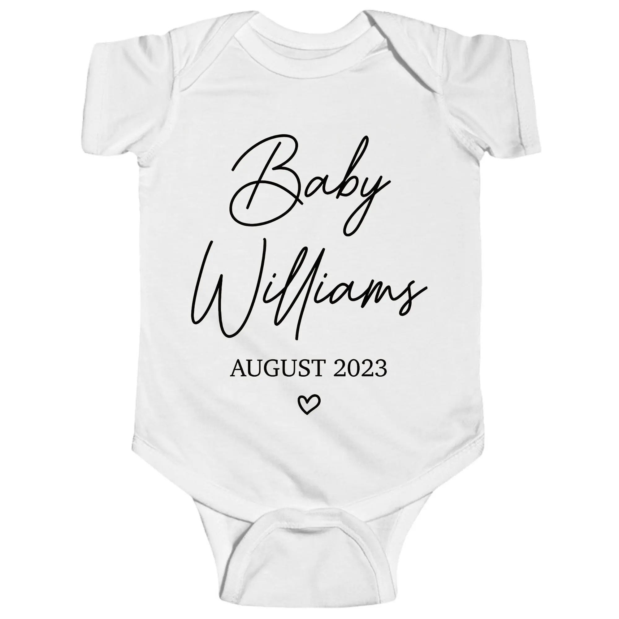 Custom Announcement Baby Onesie - Personalized Name and Year Bodysuit - Coming Soon Onesie - Baby Announcement Onesie