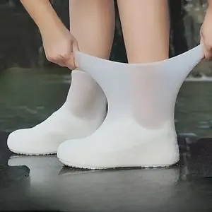 3 Pairs of Outdoor Latex Rain Boots Waterproof Shoe Covers Reusable Waterproof Available in a Variety of Colors Durable
