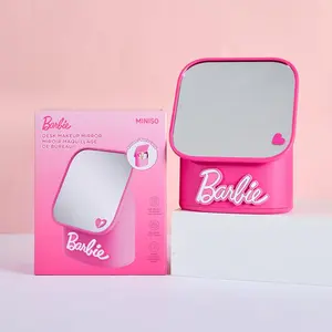 Barbie Multi-Function Storage Vanity Mirror – Stylish Makeup Organizer with LED Lights, Adjustable Design, and Ample Storage Space for Beauty Essentials