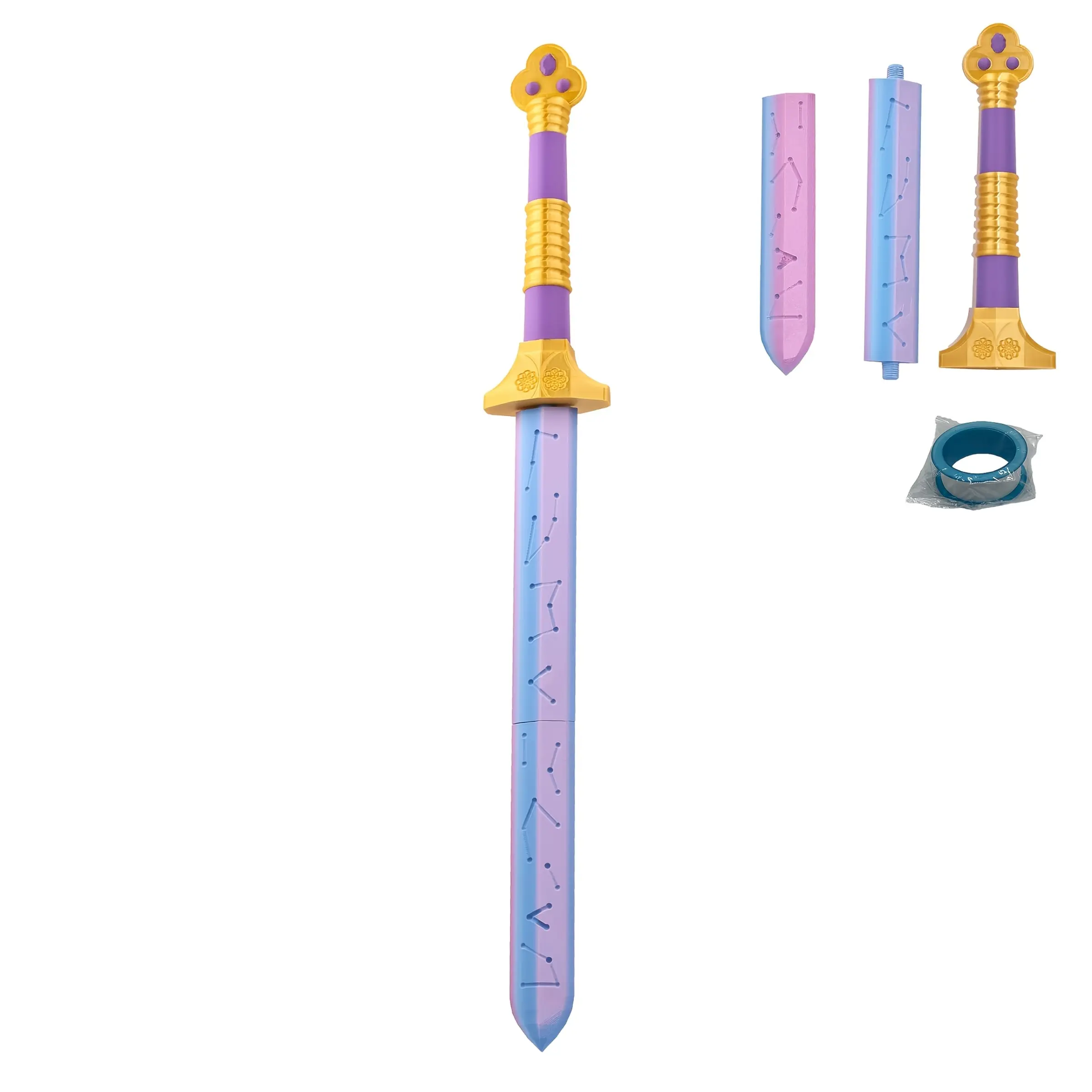 Adult Unisex Cosplay Costume Props, 3D Printed Detachable Swords, Sabres, Perfect for Halloween, Role Play & Events, Durable Design, Ideal Gift for Fans