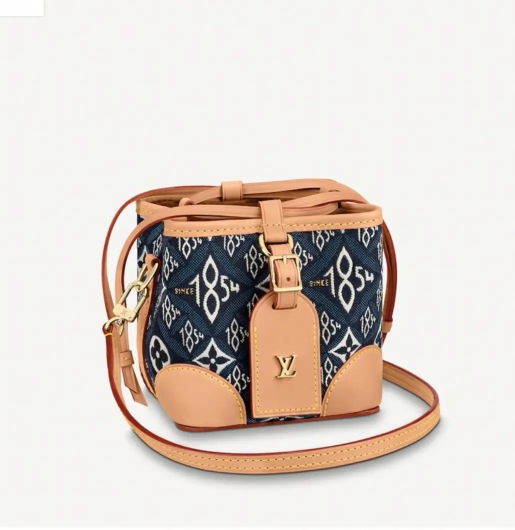 Pre-owned Louis Vuitton Noé Purse, Rare Discontinued Since 1854 Collection Denim Jacquard（2310890）