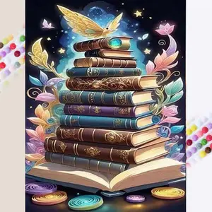 1 set of DIY diamond painting kit, 5D diamond art kit, DIY decoration books, butterflies, flowers mosaic, diamond art, DIY art home decor.