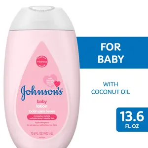 Johnson'S Moisturizing Pink Baby Lotion with Coconut Oil, 13.6 Fl. Oz Johnson & Johnson