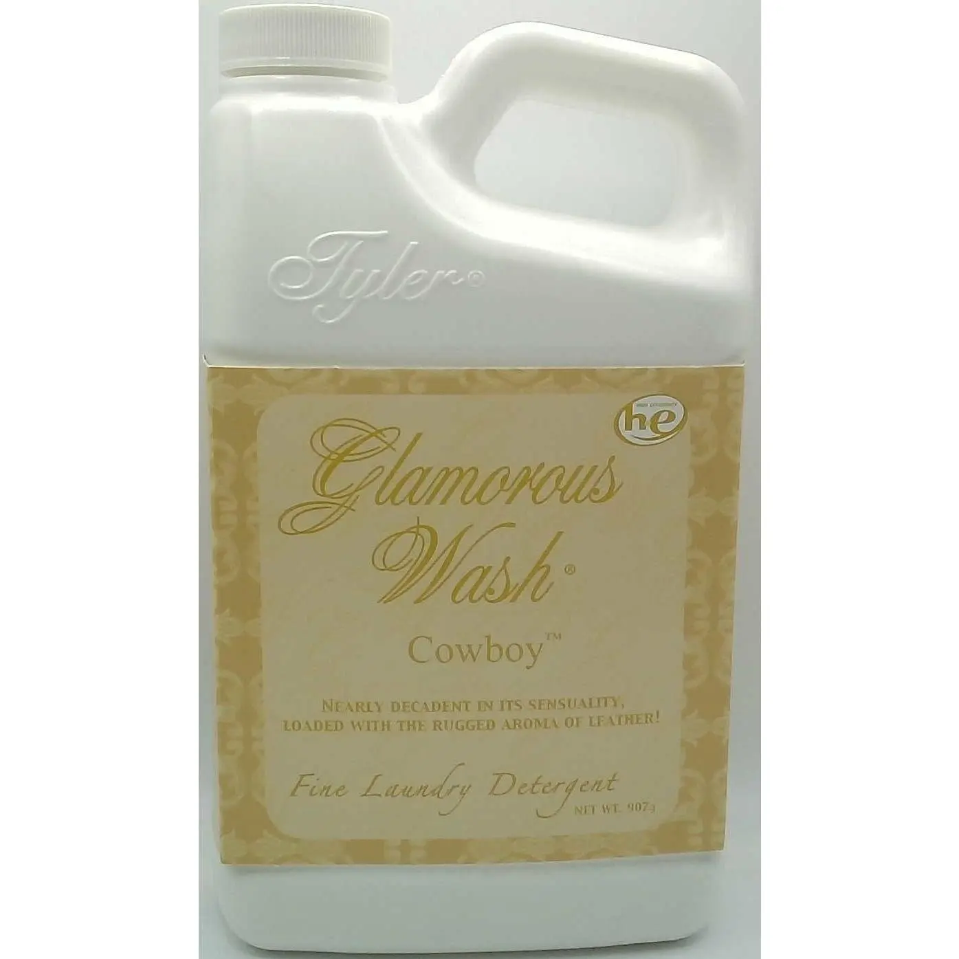 Tyler Candle Company Glamorous Wash Concentrated Laundry Detergent - Cowboy Scent, Premium Laundry Wash, Scented Formula All-Purpose Cleaners, Biodegradable, High Efficiency, Hypoallergenic, 907g/32oz Household Cleaner, Machine Handwash