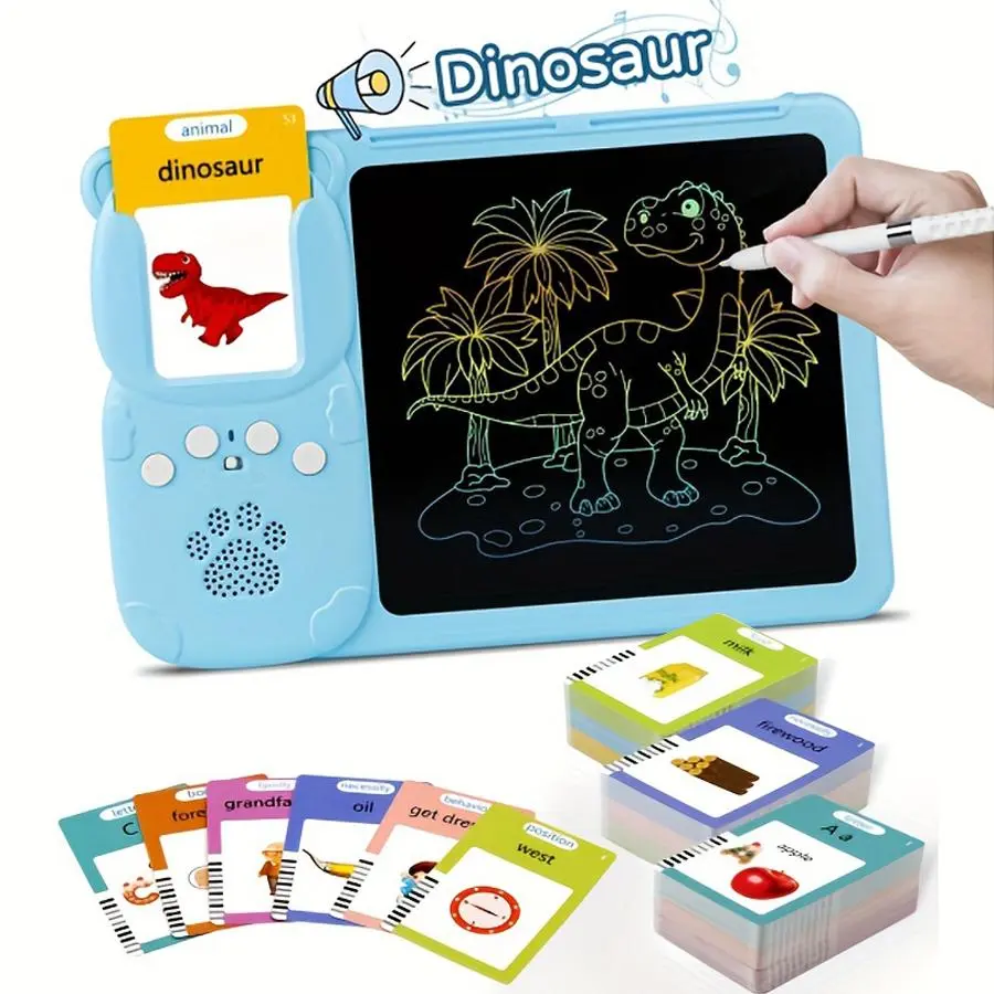 Doodle Graffiti Learning Machine, 1 Set Educational Learning Toy, Preschool Learning Tool, Early Education Cognitive Card Machine, English Learning Toy, Birthday Gift, Visual Stimulation Cards, Talking Flash Cards