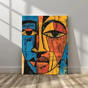 African Ethnic Art, Colorful African Print, Modern Minimalist African American Wall Art, Ethnic Wall Decor Unframed, Room Decor