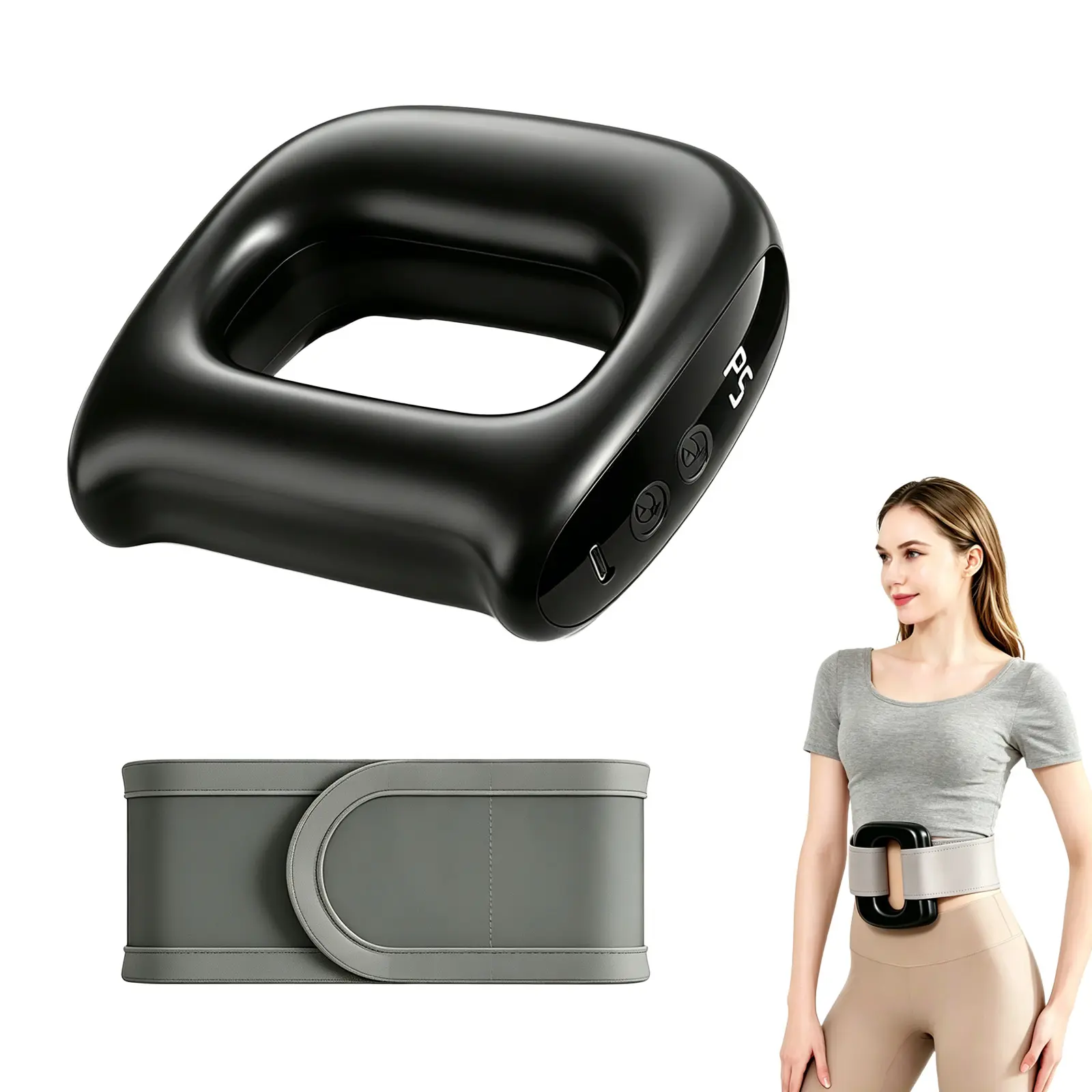 Portable Wireless Full Body Massager – Adjustable Intensity & Speed, with Heating Function, Designed for Waist and Back Muscle Recovery, Deep Tissue Percussion Massager for Relaxation, Ideal Gift for Parents summerwins