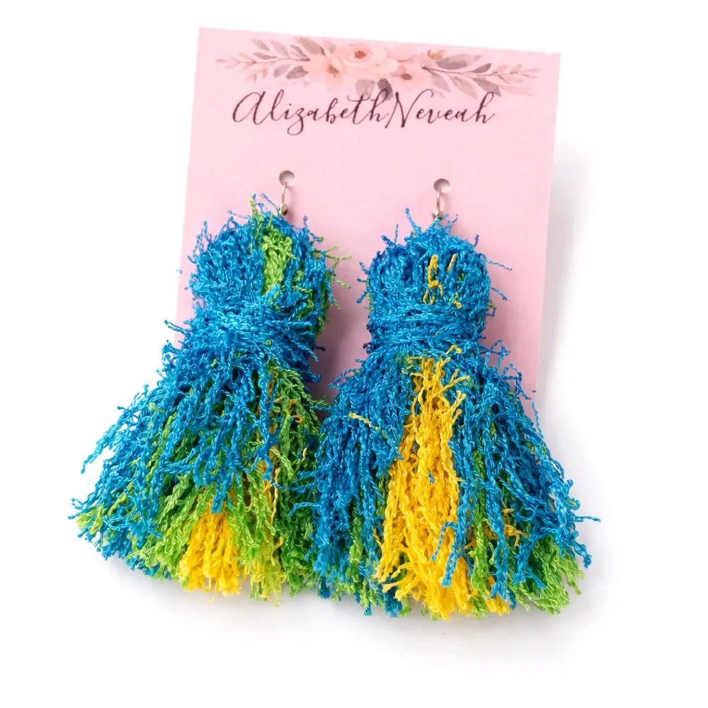 Scrubby Tassel Earrings for a Pop of Classy Style