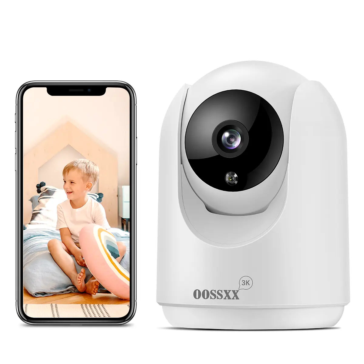 Indoor 2.7K (1944P2) PTZ Security Camera with 360 Rotation, 5G/2.4G Dual-Band Wi-Fi, 2-Way Audio, Human Tracking Intelligence, Motion-Sensor, Loud Alarm on Motion Detection, Free App for Home Surveillance