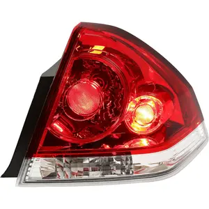 Passenger Side Halogen Tail Light Compatible with 2006-2016 Chevrolet Impala Limited Replacement for 25971598 GM2801193 Red Lens Brake Lamp w/Bulb