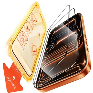 2-Pack SmartDevil Air Cushion Tempered Glass Screen Protector for iPhone 17 Pro Max, iPhone 17 Pro, 9H Hardness, HD Clear, Bubble-Free, Shockproof, Scratch-Resistant, Fast & Easy Installation