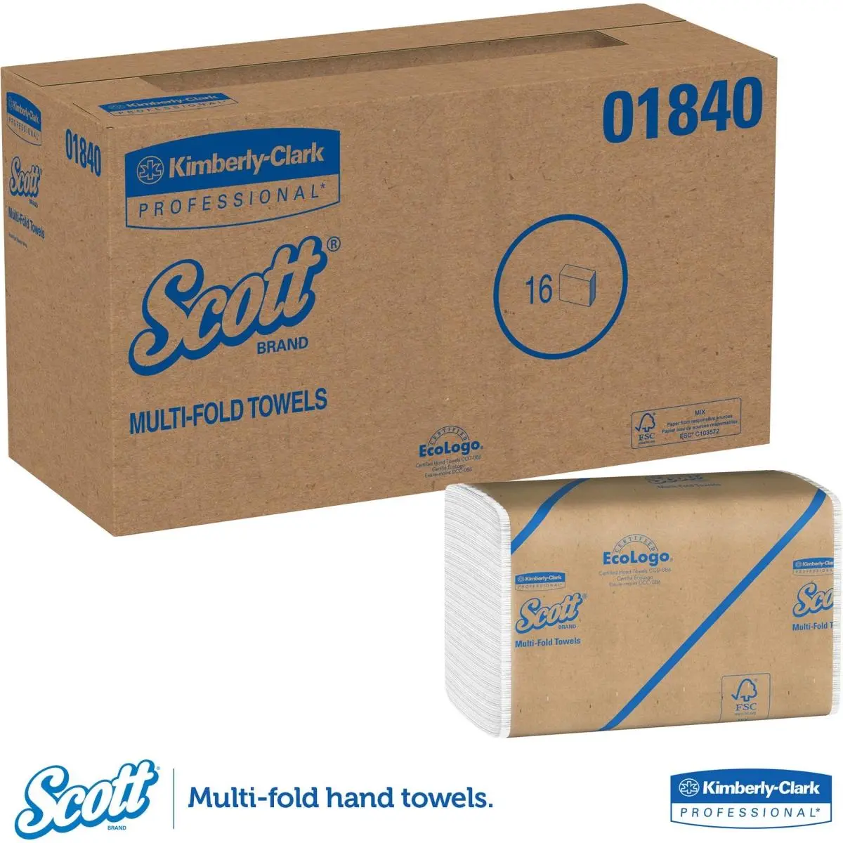 212 MAIN Kimberly-Clark Multifold Paper Towels, 9.5 x 9.4 in., for Home Improvement Bathroom Fixture Accessories, Multifold Towels, Absorbent, Per Pull