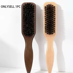 Slick Back Hair Brush for Ponytail and Bun, Teaser Brush, Smoothing Styling Brush for Hairline Control, Flyaway Hair and Edge Styling, Soft Bristle Brush for Detangling and Daily Hair Care, Grooming Brush, Detangling Hairbrush
