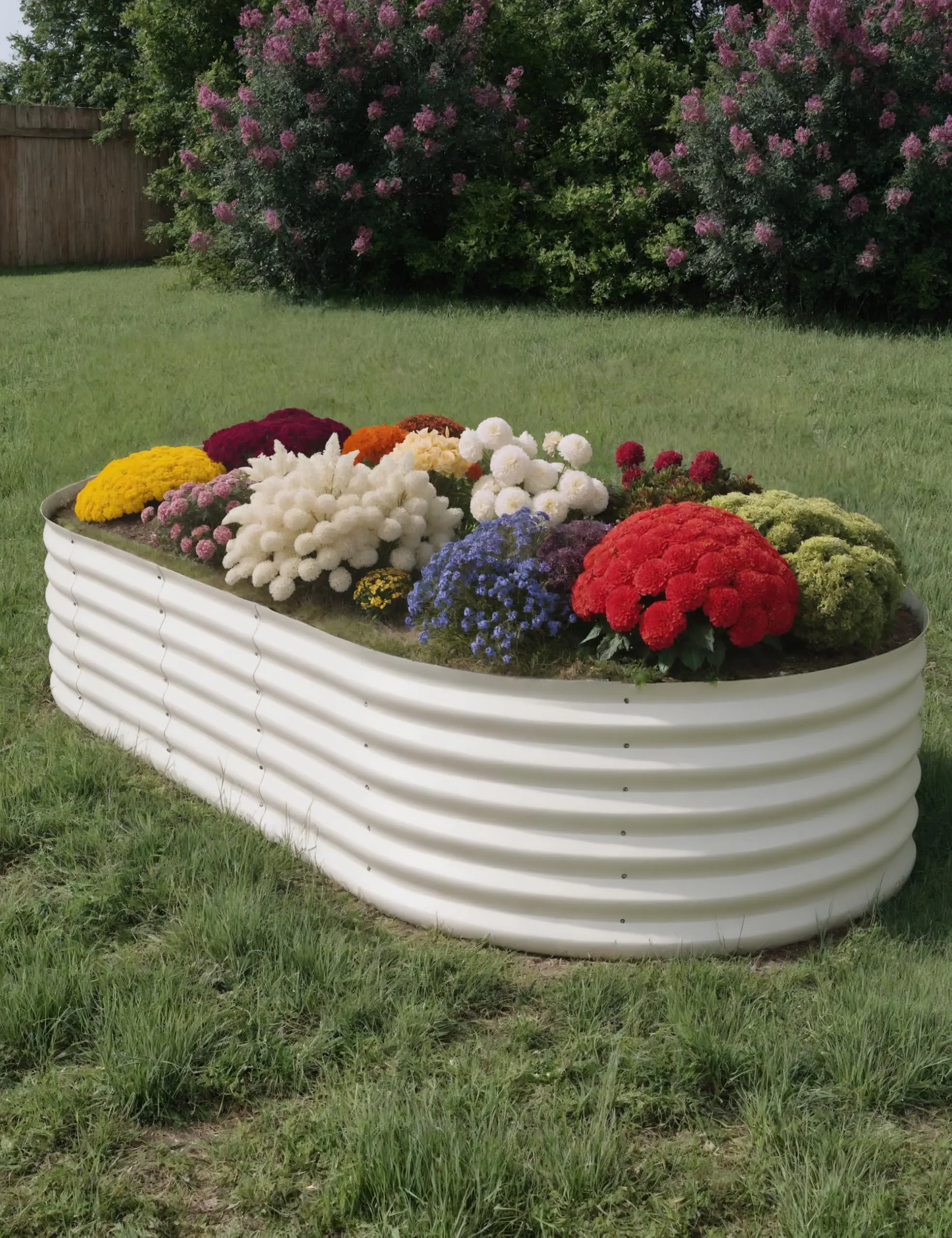 10x4x1.5 ft Galvanized Raised Garden Bed - 18“ Tall Metal Planter Box for Vegetables, Flowers, Herbs, Rust-Resistant Outdoor Garden Box, Easy Assembly Raised Beds for Gardening, Beige