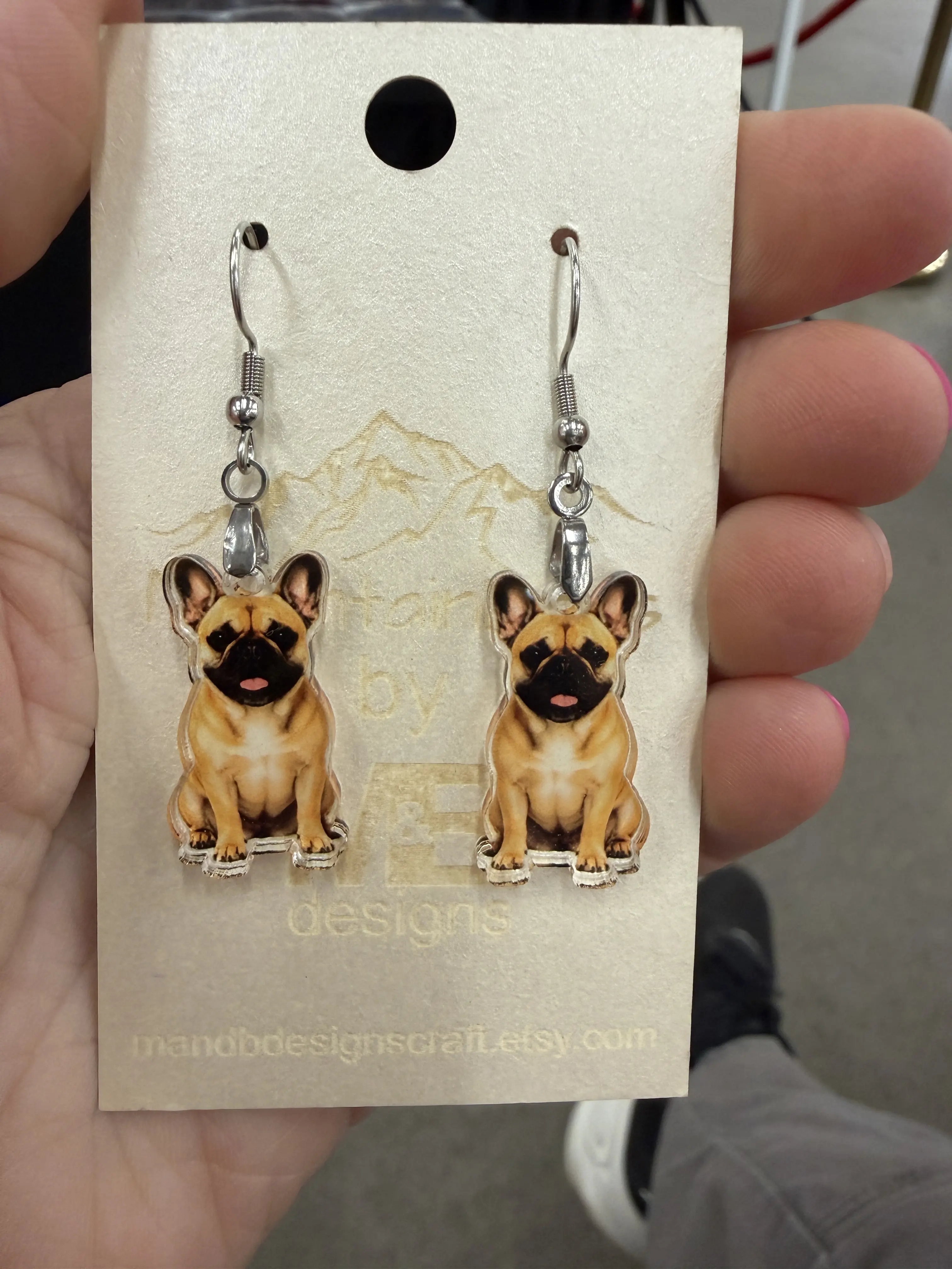 French Bulldog Puppy Earrings