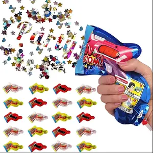 10pcs Inflatable Fireworks Gun Party Toy, Colorful Paper Confetti Handheld Fireworks Bullets, Novel Design Festival Party Supplies