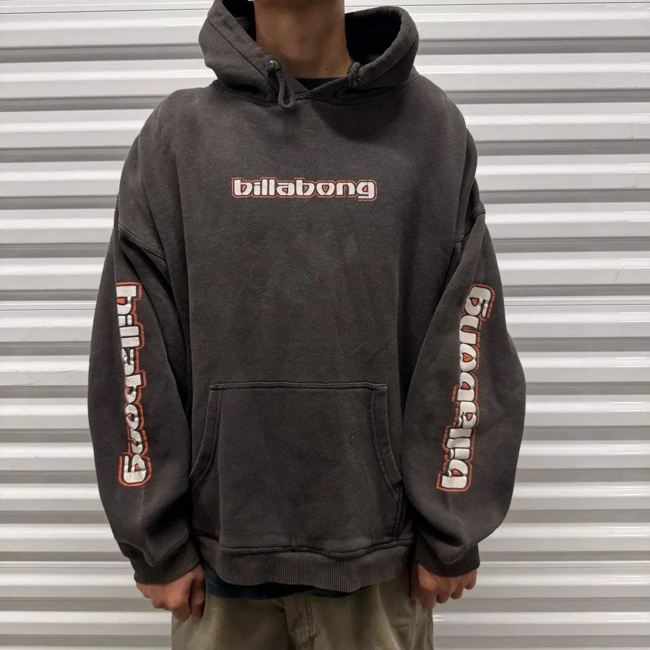 Billabong Vintage Y2K Faded Quad Hit Surf Hoodie, Retro Coastal Graphic Pullover Sweatshirt, Unisex Beach Skate Streetwear Style