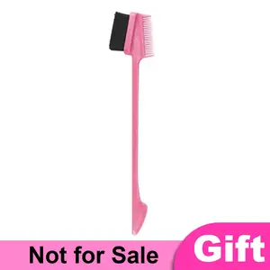 BGMgirl Hair Edge Brush Three-Headed Edge Control Double Side Brush & Comb Hair Edge Control Convenient Hairdressing Styling Brush Hair Extensions Haircare Heatless