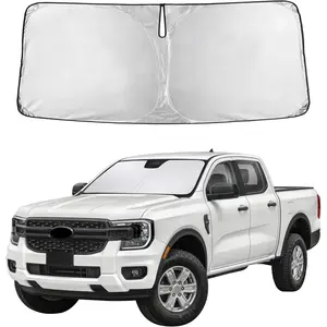 Windshield Sun Shade for Ford Ranger 2019 2020 2021 2022 2023 2024 2025 2026 |   Custom Fit Front Window Sunshade Cover |   UV Heat Blocker Car Sun Visor Protector |   Foldable Windshield Shade Accessories