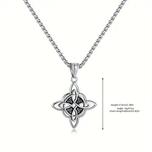 Witch's Knot Necklace, Irish Knot Necklace Pendant, Everyday Wear Jewelry, Commemorative Gift