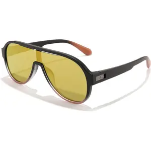 FEISEDY Polarized Men Women Sunglasses, Oversized  Fahion One Piece Sun Glasses, Lightweight TR90 Frame B4080