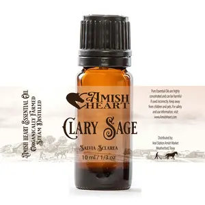 Clary Sage Essential Oil | Amish Heart | Organic & Therapeutic Benefits