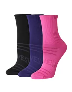 Hanes Moves Women’s Seamless Stretch Mid Crew Socks 3 Pairs Women's Intimates Comfortable Fit Soft Fabric Breathable Hwmc3