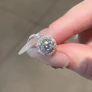 【Must be 】2026 Newest Design S925 Silver Moissanite Stud Earrings Unisex Fashion Classic Ear Jewelry Genuine With Authenticity Certificate Perfect Christmas Gift For Men And Women         S925 ？