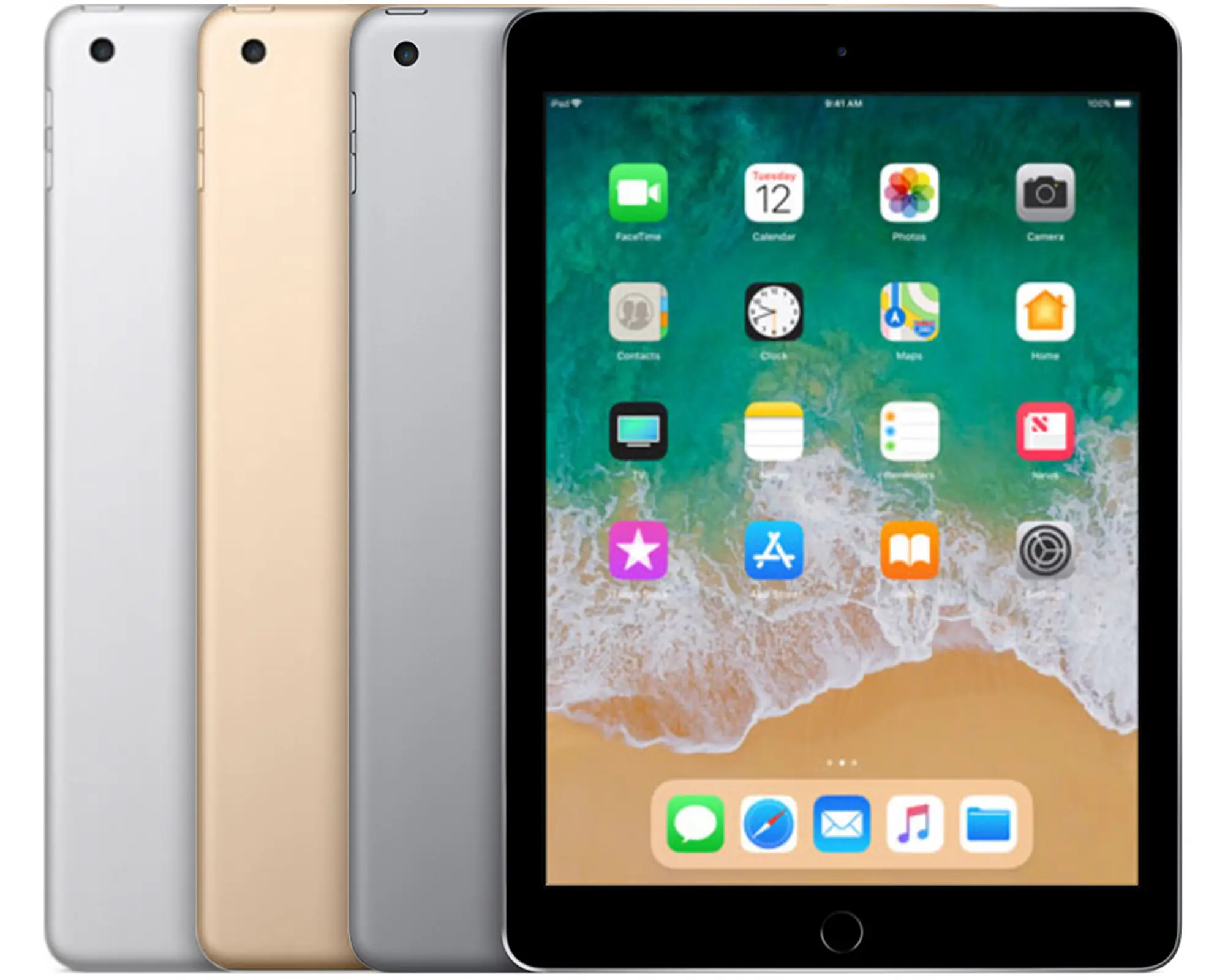 Refurbished Apple iPad (5th Gen) 9.7-Inch, 32GB-128GB, Wi-Fi Only, All Colors (Auction Product)