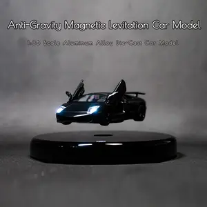 MOOCCI Anti-Gravity Magnetic Levitation Car Model 1:36 Scale Aluminum Alloy Die-Cast Sports Race Car Collection Perfect Gift for Men and Boys