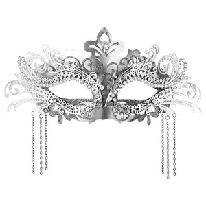 OIDEA Women's Lightweight Venetian Masquerade Mask - Metal Filigree, Rhinestone, Diamond Chain, Plastic Light-Up Festive Party Accessory for Christmas, Halloween summerwins,summerwins