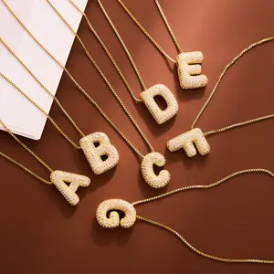 Sparkling Initial Letter Necklace Personalized AAA Zirconia Pendant - Dainty Personalized Jewelry for Women - Meaningful Mother's Day Gift Cz Bling