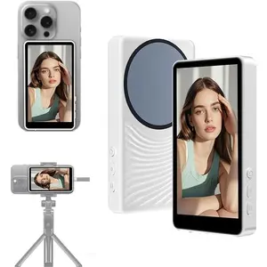 Magnetic Phone Vlog Selfie Monitor Screen, 1080P Wireless Recording, Using Phone Rear Camera for Vlog Live Stream TikTok, Compatible with Smartphone