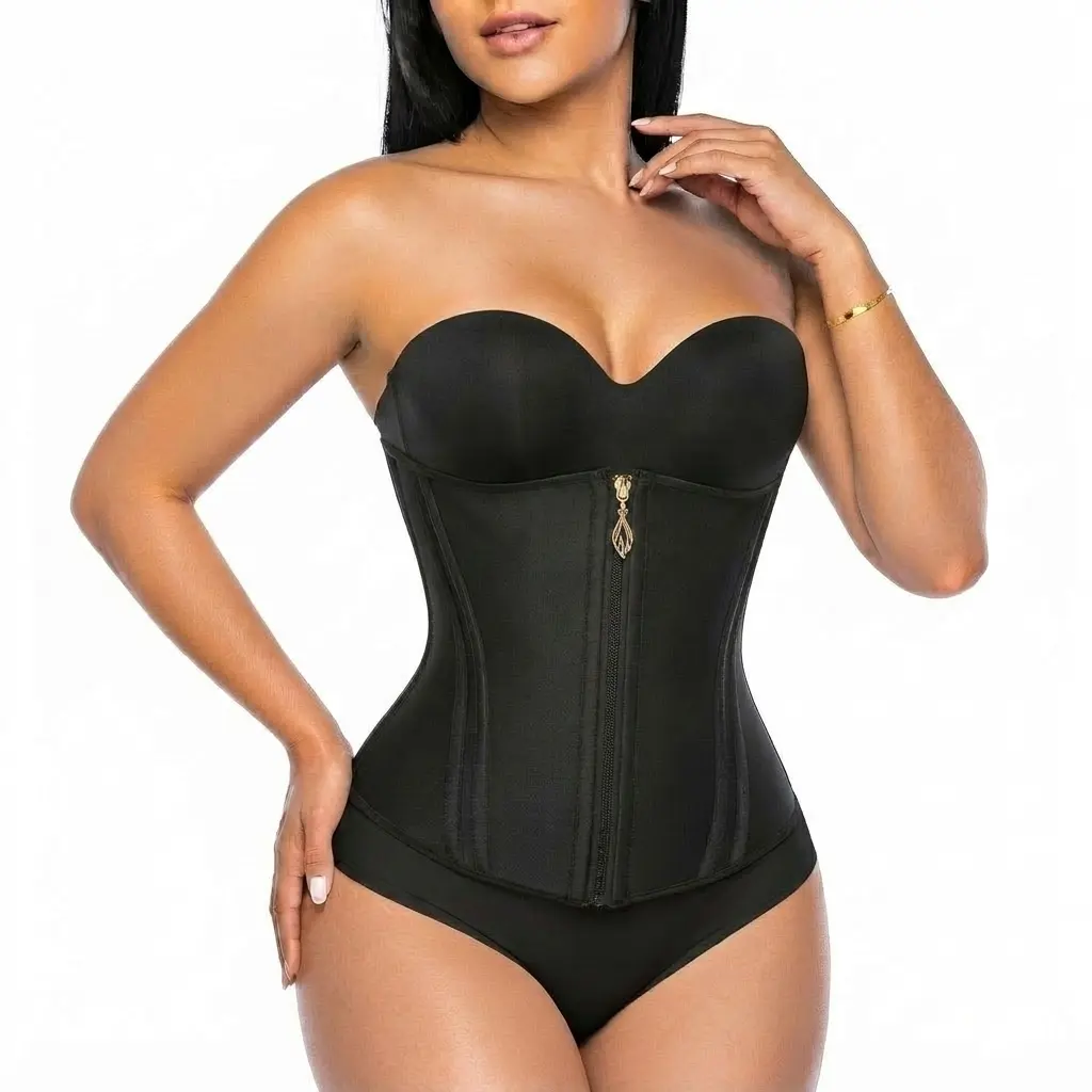 【Black Friday】Women's Plain Zipper Waist Trainer, Basic TummyControl Hook Closure Fajas Colombianas Shaper, Summer Outfits 2025Women's Tummy Control Clothing Shapewear Womenswear Compression Minimalist