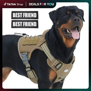 AUROTH Tactical Dog Harness – Universal Harness, Walking Harness & Safety Harnesses for Small to Large Dogs, Durable Reflective, Easy to Control, No Pull Adjustable Pet Harness, Pet Supplies