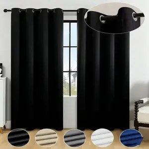 1pc Modern Minimalist Blackout Curtains, Dustproof UV Protection, Versatile Home Decor for Bedroom Living Room, Cozy Atmosphere, Home Decoration Curtain Blackout Window Cover