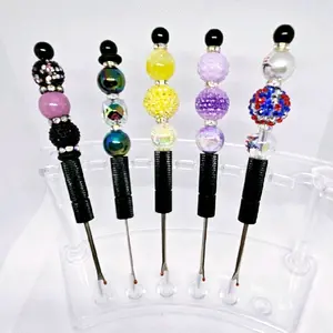 Black Stainless Steel Coated Beaded Seam Ripper, Thread Cutter, Stitch Removal and Embroidery Picker