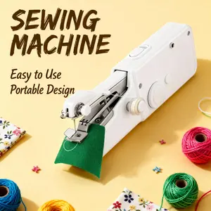 Portable Electric Sewing Machine without Battery, 1 Count Mini Handheld Sewing Machine for Beginner, Sewing Machine for Home DIY Clothing, Clothes DIY Tools, Summer Gift
