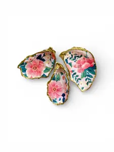 Handcrafted Peony Oyster Shell Jewelry Dish