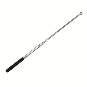 1PSC Adjustable testing drum stick, hollow drum hammer, sound telescopic rod, thick stainless steel acceptance tool, used for inspecting household wall tiles