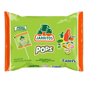 Jarritos Pops Sweet Flavor Hard Candy Pops - 8oz Lollipops - Natural Flavors - Sweet Snack Bonbon