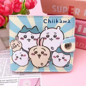 Chiikawa Wallet for Women Short Hasp Wallets Casual Durable Coin Pouch Portable Slim Photo ID Card Holders Purse Money Clip Gift