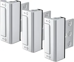 3Pcs Door Reinforcement Lock, Door Safety Locks from Inside, Withstand 800lbs Force - Enhance Home Security, Door Lock Security, Aluminum Construction