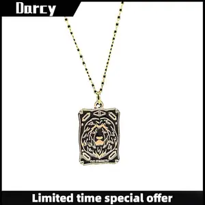 Black Tarot Necklace Unisex Everyday Holiday Gift Jewelry