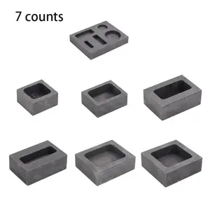 Durable Graphite Material Oil Slot Molds Set of 7, Ideal for Casting Gold and Silver, High-Quality Metalworking Tools, Perfect for Foundry Use