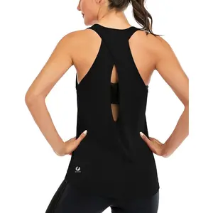 ICTIVE Women’s Backless Sports Vest - Activewear Athletic Workout Gym Clothing, Lightweight Racerback Tank Tops, Athletic Training Apparel for Yoga, Running
