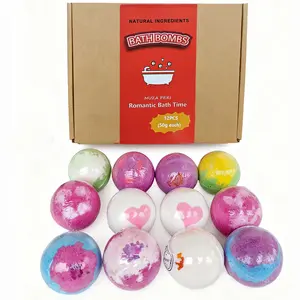 Bubble Bath Salt Bombs Set 12/3, Women Relaxing Aromatherapy Spa Kit, Body Care Fizzy Balls, Perfect Gift for Holidays, Birthdays, Body Care Product