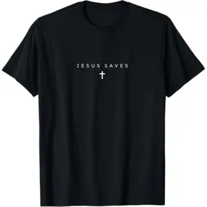 Jesus Saves Cross Subtle Christian Minimal Religious Faith T-Shirt